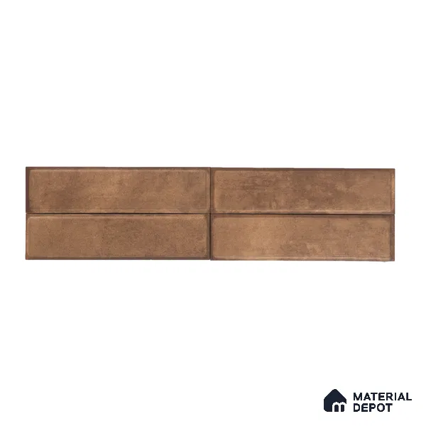 Subway Wall & Floor Tile TL 05232 E Colombiana Burnt Umber Base 12 x 3 inch Vitrified Matte Finish - 8 mm | 20 Random Faces | Suitable for Accent / Feature Walls, Bathroom, Kitchen Wall & Backsplashes (Sample)