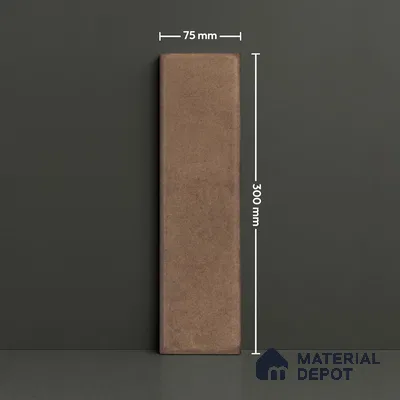 Subway Wall & Floor Tile TL 05232 E Colombiana Burnt Umber Base 12 x 3 inch Vitrified Matte Finish - 8 mm | 20 Random Faces | Suitable for Accent / Feature Walls, Bathroom, Kitchen Wall & Backsplashes (Sample)