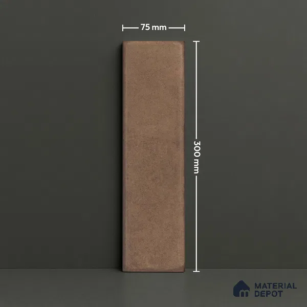 Subway Wall & Floor Tile TL 05232 E Colombiana Burnt Umber Base 12 x 3 inch Vitrified Matte Finish - 8 mm | 20 Random Faces | Suitable for Accent / Feature Walls, Bathroom, Kitchen Wall & Backsplashes (Sample)