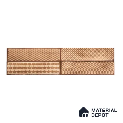 Subway Wall & Floor Tile TL 05232 F Colombiana Burnt Umber Decor 12 x 3 inch Vitrified Matte Finish - 8 mm | 20 Random Faces | Suitable for Accent / Feature Walls, Bathroom, Kitchen Wall & Backsplashes