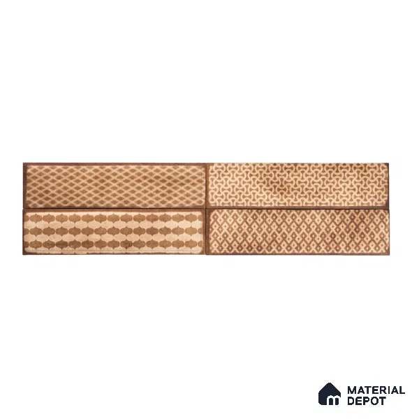 Subway Wall & Floor Tile TL 05232 F Colombiana Burnt Umber Decor 12 x 3 inch Vitrified Matte Finish - 8 mm | 20 Random Faces | Suitable for Accent / Feature Walls, Bathroom, Kitchen Wall & Backsplashes
