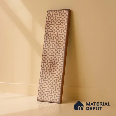 Subway Wall & Floor Tile TL 05232 F Colombiana Burnt Umber Decor 12 x 3 inch Vitrified Matte Finish - 8 mm | 20 Random Faces | Suitable for Accent / Feature Walls, Bathroom, Kitchen Wall & Backsplashes