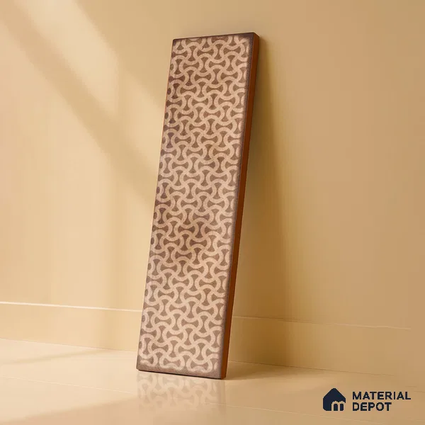 Subway Wall & Floor Tile TL 05232 F Colombiana Burnt Umber Decor 12 x 3 inch Vitrified Matte Finish - 8 mm | 20 Random Faces | Suitable for Accent / Feature Walls, Bathroom, Kitchen Wall & Backsplashes