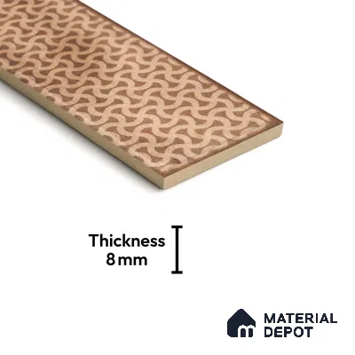 Subway Wall & Floor Tile TL 05232 F Colombiana Burnt Umber Decor 12 x 3 inch Vitrified Matte Finish - 8 mm | 20 Random Faces | Suitable for Accent / Feature Walls, Bathroom, Kitchen Wall & Backsplashes