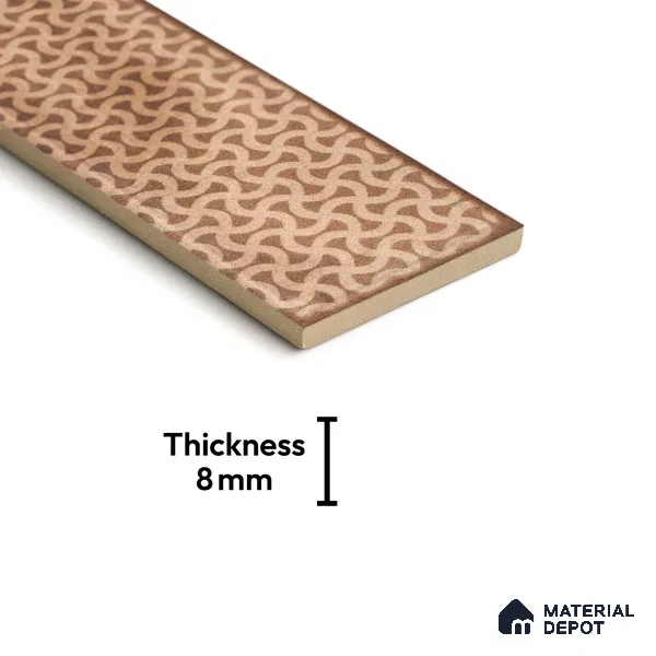 Subway Wall & Floor Tile TL 05232 F Colombiana Burnt Umber Decor 12 x 3 inch Vitrified Matte Finish - 8 mm | 20 Random Faces | Suitable for Accent / Feature Walls, Bathroom, Kitchen Wall & Backsplashes