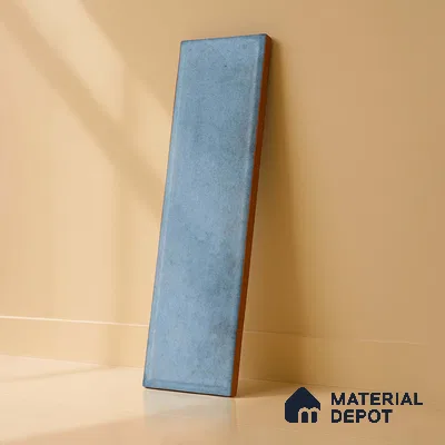 Subway Wall & Floor Tile TL 05232 Colombiana Cerulean Blue Base 12 x 3 inch Vitrified Matte Finish - 8 mm | 20 Random Faces | Suitable for Accent / Feature Walls, Bathroom, Kitchen Wall & Backsplashes