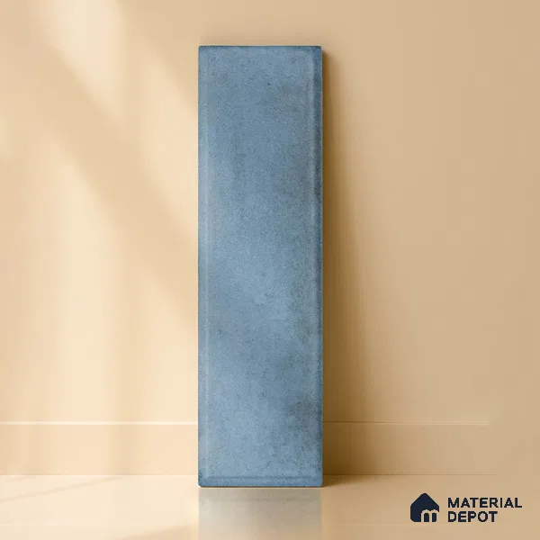 Subway Wall & Floor Tile TL 05232 Colombiana Cerulean Blue Base 12 x 3 inch Vitrified Matte Finish - 8 mm | 20 Random Faces | Suitable for Accent / Feature Walls, Bathroom, Kitchen Wall & Backsplashes