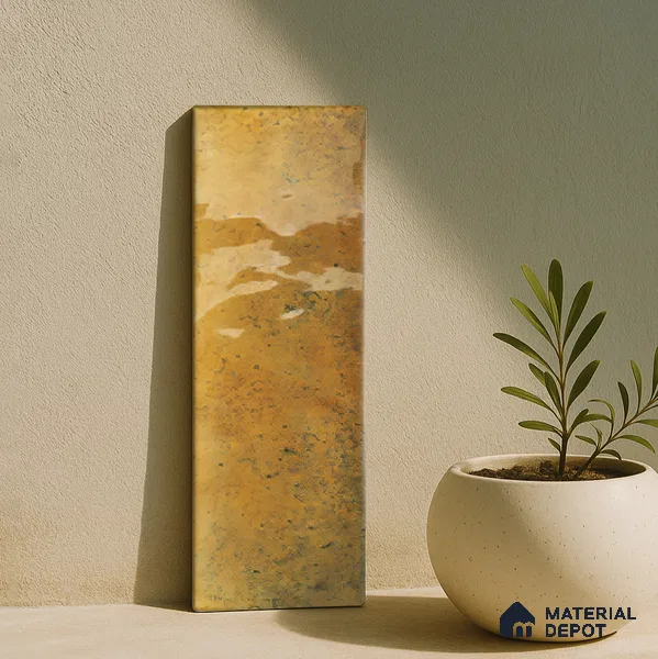 Subway Wall Tile TL 06162 C Harbor Sunny Maize 9 x 3 inch Ceramic Glossy Finish - 10 mm | 68 Random Design | Suitable for Accent / Feature Walls, Bathroom, Kitchen Wall & Backsplashes (Sample)