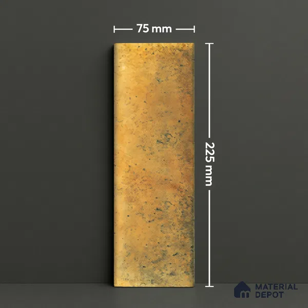 Subway Wall Tile TL 06162 C Harbor Sunny Maize 9 x 3 inch Ceramic Glossy Finish - 10 mm | 68 Random Design | Suitable for Accent / Feature Walls, Bathroom, Kitchen Wall & Backsplashes (Sample)