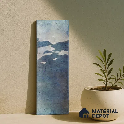 Subway Wall Tile TL 06162 D Harbor Polar Azure 9 x 3 inch Ceramic Glossy Finish - 10 mm | 68 Random Design | Suitable for Accent / Feature Walls, Bathroom, Kitchen Wall & Backsplashes
