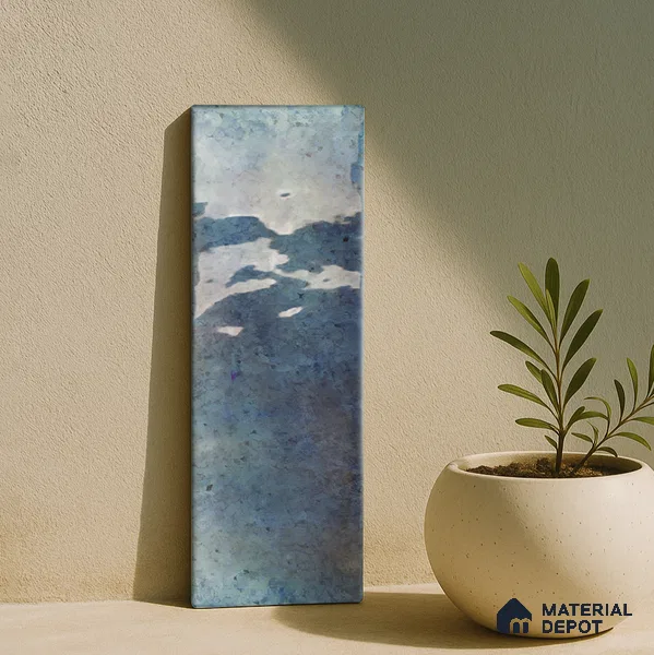 Subway Wall Tile TL 06162 D Harbor Polar Azure 9 x 3 inch Ceramic Glossy Finish - 10 mm | 68 Random Design | Suitable for Accent / Feature Walls, Bathroom, Kitchen Wall & Backsplashes