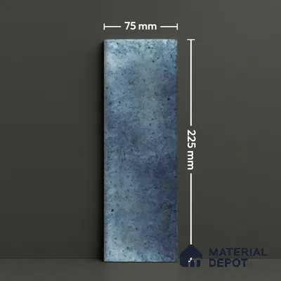 Subway Wall Tile TL 06162 D Harbor Polar Azure 9 x 3 inch Ceramic Glossy Finish - 10 mm | 68 Random Design | Suitable for Accent / Feature Walls, Bathroom, Kitchen Wall & Backsplashes