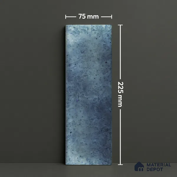 Subway Wall Tile TL 06162 D Harbor Polar Azure 9 x 3 inch Ceramic Glossy Finish - 10 mm | 68 Random Design | Suitable for Accent / Feature Walls, Bathroom, Kitchen Wall & Backsplashes