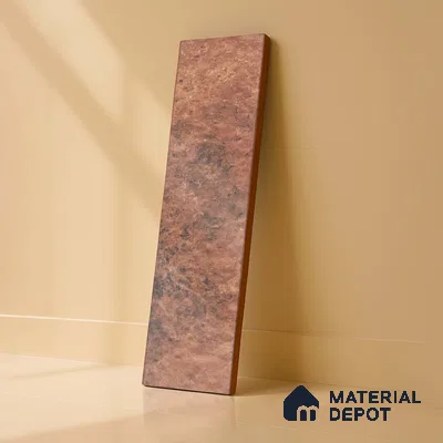 Subway Wall & Floor Tile TL 05228 B Curve Edge Interstellar Lizon Latte 12 x 3 inch Vitrified Matte Finish - 8 mm | 21 Random Faces | Suitable for Accent / Feature Walls, Bathroom, Kitchen Wall & Backsplashes