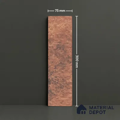 Subway Wall & Floor Tile TL 05228 B Curve Edge Interstellar Lizon Latte 12 x 3 inch Vitrified Matte Finish - 8 mm | 21 Random Faces | Suitable for Accent / Feature Walls, Bathroom, Kitchen Wall & Backsplashes