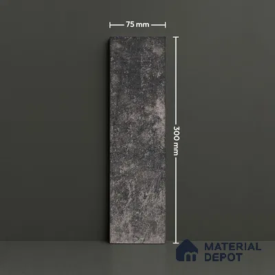 Subway Wall & Floor Tile TL 05228 C Curve Edge Interstellar Dark Forest 12 x 3 inch Vitrified Matte Finish - 8 mm | 28 Random Faces | Suitable for Accent / Feature Walls, Bathroom, Kitchen Wall & Backsplashes (Sample)
