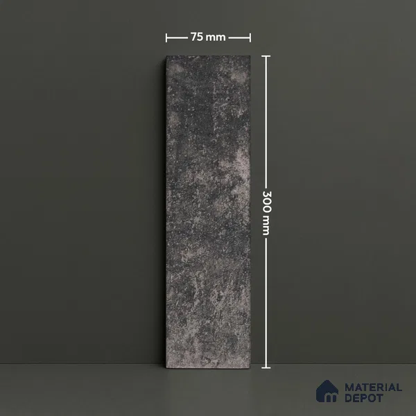 Subway Wall & Floor Tile TL 05228 C Curve Edge Interstellar Dark Forest 12 x 3 inch Vitrified Matte Finish - 8 mm | 28 Random Faces | Suitable for Accent / Feature Walls, Bathroom, Kitchen Wall & Backsplashes (Sample)