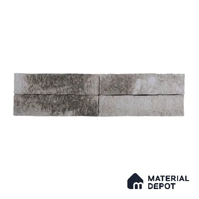 Subway Wall & Floor Tile TL 05228 Curve Edge Interstellar Black Current 12 x 3 inch Vitrified Matte Finish - 8 mm | 21 Random Faces | Suitable for Accent / Feature Walls, Bathroom, Kitchen Wall & Backsplashes