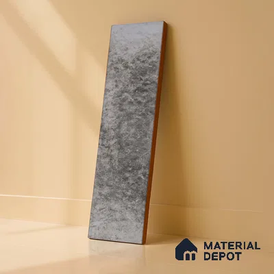 Subway Wall & Floor Tile TL 05228 Curve Edge Interstellar Black Current 12 x 3 inch Vitrified Matte Finish - 8 mm | 21 Random Faces | Suitable for Accent / Feature Walls, Bathroom, Kitchen Wall & Backsplashes