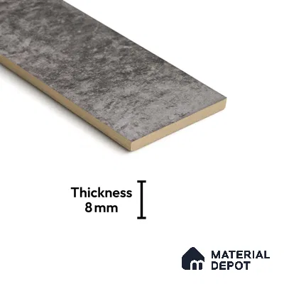 Subway Wall & Floor Tile TL 05228 Curve Edge Interstellar Black Current 12 x 3 inch Vitrified Matte Finish - 8 mm | 21 Random Faces | Suitable for Accent / Feature Walls, Bathroom, Kitchen Wall & Backsplashes