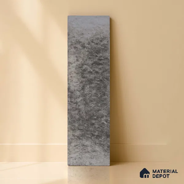 Subway Wall & Floor Tile TL 05228 Curve Edge Interstellar Black Current 12 x 3 inch Vitrified Matte Finish - 8 mm | 21 Random Faces | Suitable for Accent / Feature Walls, Bathroom, Kitchen Wall & Backsplashes