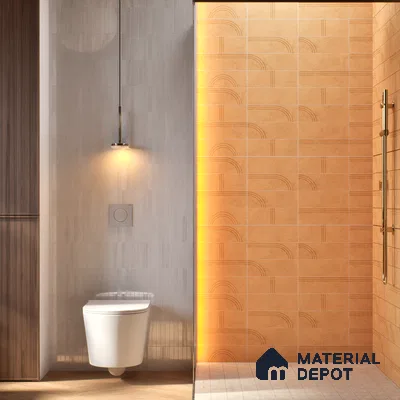 Subway Wall Tile TL 05975 B Opal Dust Plain 225 x 75 mm Vitrified Matte Finish - 9 mm | Suitable For Bathroom, Kitchen | 2 mm Spacer is Mandatory (Sample)