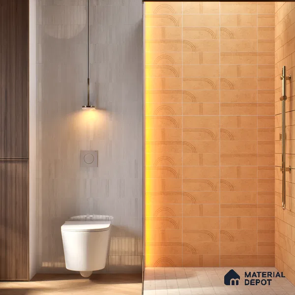 Subway Wall Tile TL 05975 B Opal Dust Plain 225 x 75 mm Vitrified Matte Finish - 9 mm | Suitable For Bathroom, Kitchen | 2 mm Spacer is Mandatory (Sample)