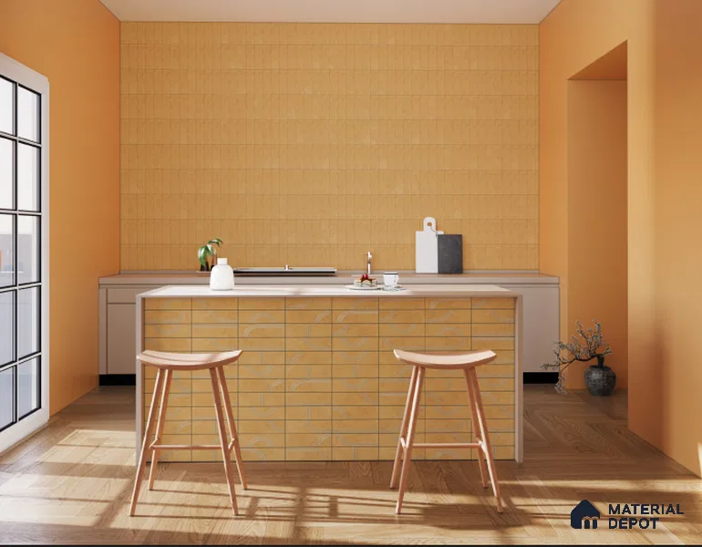 Subway Wall Tile TL 05975 B Opal Dust Plain 225 x 75 mm Vitrified Matte Finish - 9 mm | Suitable For Bathroom, Kitchen | 2 mm Spacer is Mandatory (Sample)