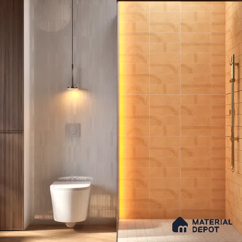 Subway Wall Tile TL 05975 Opal Dust Decor 225 x 75 mm Vitrified Glue Matte Finish - 9 mm | Suitable For Bathroom, Kitchen | 2 mm Spacer is Mandatory