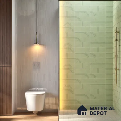Subway Wall Tile TL 05976 B Opal Mint Plain 225 x 75 mm Vitrified Matte Finish - 9 mm | Suitable For Bathroom, Kitchen | 2 mm Spacer is Mandatory (Sample)