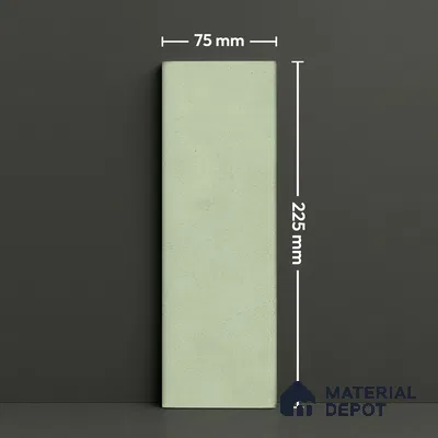 Subway Wall Tile TL 05976 B Opal Mint Plain 225 x 75 mm Vitrified Matte Finish - 9 mm | Suitable For Bathroom, Kitchen | 2 mm Spacer is Mandatory (Sample)