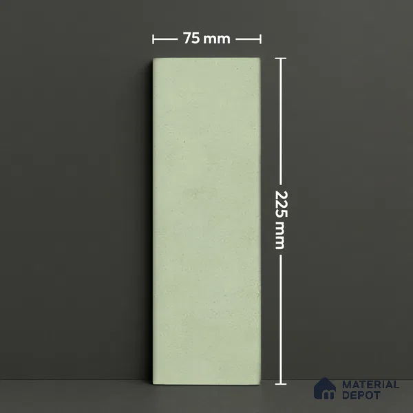 Subway Wall Tile TL 05976 B Opal Mint Plain 225 x 75 mm Vitrified Matte Finish - 9 mm | Suitable For Bathroom, Kitchen | 2 mm Spacer is Mandatory (Sample)