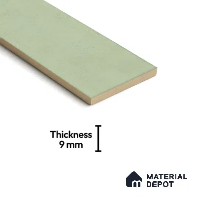 Subway Wall Tile TL 05976 B Opal Mint Plain 225 x 75 mm Vitrified Matte Finish - 9 mm | Suitable For Bathroom, Kitchen | 2 mm Spacer is Mandatory (Sample)