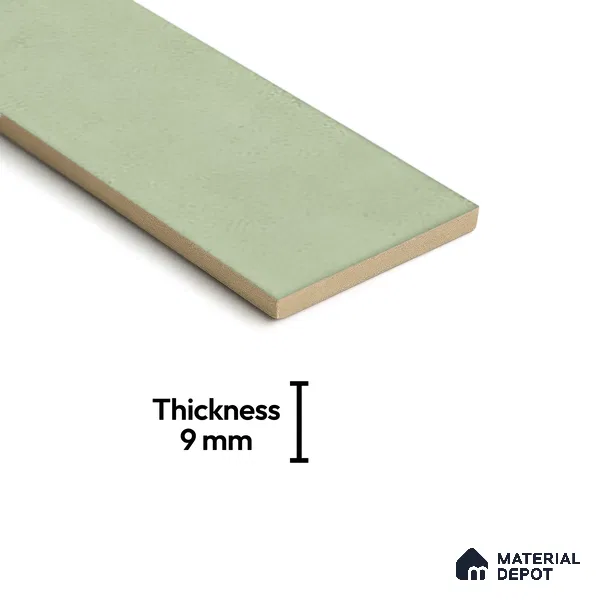 Subway Wall Tile TL 05976 B Opal Mint Plain 225 x 75 mm Vitrified Matte Finish - 9 mm | Suitable For Bathroom, Kitchen | 2 mm Spacer is Mandatory (Sample)