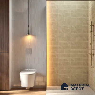 Subway Wall Tile TL 05977 B Opal Olive Plain 225 x 75 mm Vitrified Matte Finish - 9 mm | Suitable For Bathroom, Kitchen | 2 mm Spacer is Mandatory (Sample)