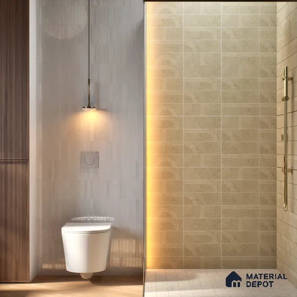Subway Wall Tile TL 05977 B Opal Olive Plain 225 x 75 mm Vitrified Matte Finish - 9 mm | Suitable For Bathroom, Kitchen | 2 mm Spacer is Mandatory (Sample)