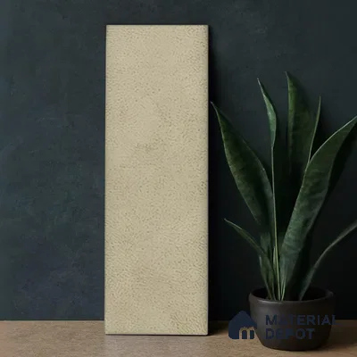 Subway Wall Tile TL 05977 B Opal Olive Plain 225 x 75 mm Vitrified Matte Finish - 9 mm | Suitable For Bathroom, Kitchen | 2 mm Spacer is Mandatory (Sample)