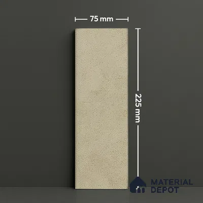 Subway Wall Tile TL 05977 B Opal Olive Plain 225 x 75 mm Vitrified Matte Finish - 9 mm | Suitable For Bathroom, Kitchen | 2 mm Spacer is Mandatory (Sample)