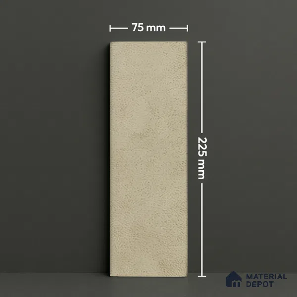 Subway Wall Tile TL 05977 B Opal Olive Plain 225 x 75 mm Vitrified Matte Finish - 9 mm | Suitable For Bathroom, Kitchen | 2 mm Spacer is Mandatory (Sample)