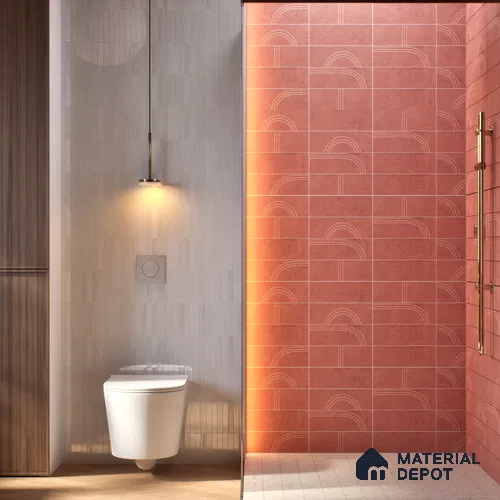 Subway Wall Tile TL 05978 B Opal Pinot Plain 225 x 75 mm Vitrified Matte Finish - 9 mm | Suitable For Bathroom, Kitchen | 2 mm Spacer is Mandatory