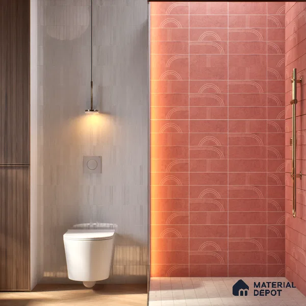 Subway Wall Tile TL 05978 B Opal Pinot Plain 225 x 75 mm Vitrified Matte Finish - 9 mm | Suitable For Bathroom, Kitchen | 2 mm Spacer is Mandatory (Sample)