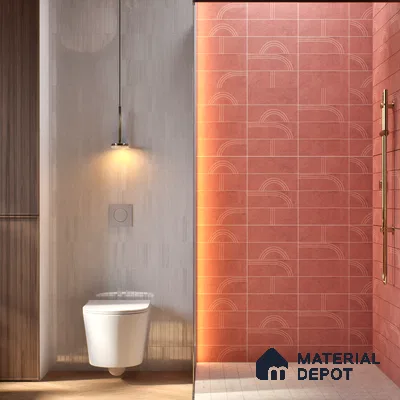 Subway Wall Tile TL 05978 Opal Pinot Decor 225 x 75 mm Vitrified Glue Matte Finish - 9 mm | Suitable For Bathroom, Kitchen | 2 mm Spacer is Mandatory (Sample)