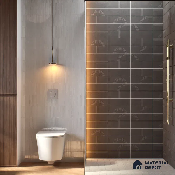 Subway Wall Tile TL 05979 B Opal Slate Plain 225 x 75 mm Vitrified Matte Finish - 9 mm | Suitable For Bathroom, Kitchen | 2 mm Spacer is Mandatory
