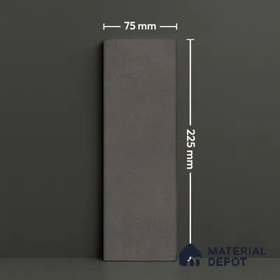 Subway Wall Tile TL 05979 B Opal Slate Plain 225 x 75 mm Vitrified Matte Finish - 9 mm | Suitable For Bathroom, Kitchen | 2 mm Spacer is Mandatory