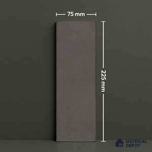 Subway Wall Tile TL 05979 B Opal Slate Plain 225 x 75 mm Vitrified Matte Finish - 9 mm | Suitable For Bathroom, Kitchen | 2 mm Spacer is Mandatory