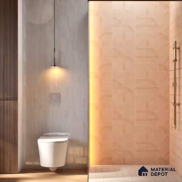 Subway Wall Tile TL 05980 B Opal Tan Plain 225 x 75 mm Vitrified Matte Finish - 9 mm | Suitable For Bathroom, Kitchen | 2 mm Spacer is Mandatory (Sample)