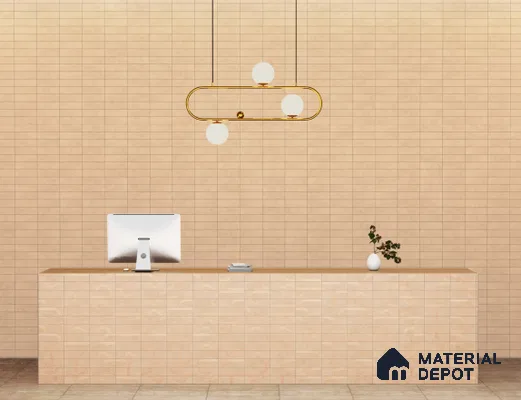 Subway Wall Tile TL 05980 B Opal Tan Plain 225 x 75 mm Vitrified Matte Finish - 9 mm | Suitable For Bathroom, Kitchen | 2 mm Spacer is Mandatory (Sample)