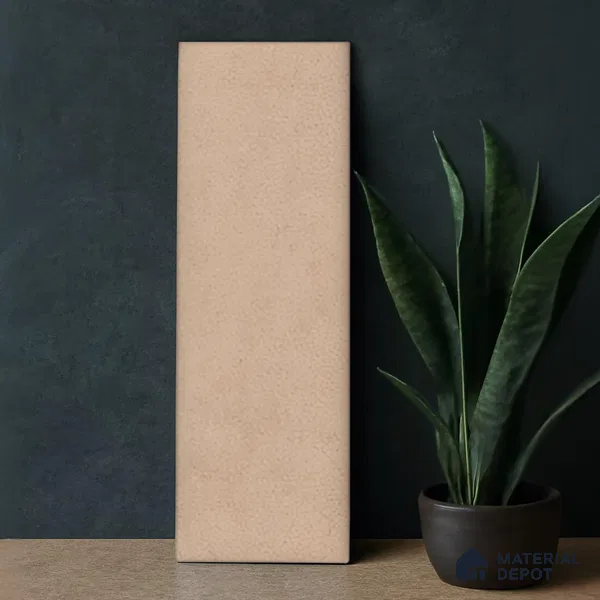 Subway Wall Tile TL 05980 B Opal Tan Plain 225 x 75 mm Vitrified Matte Finish - 9 mm | Suitable For Bathroom, Kitchen | 2 mm Spacer is Mandatory (Sample)