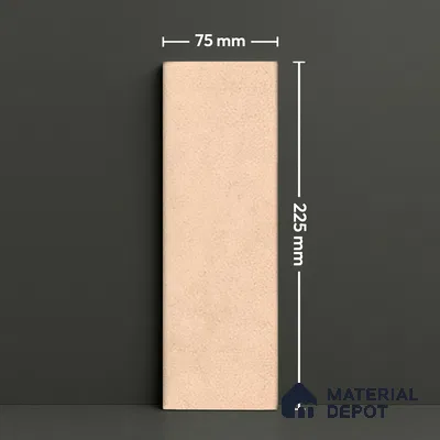 Subway Wall Tile TL 05980 B Opal Tan Plain 225 x 75 mm Vitrified Matte Finish - 9 mm | Suitable For Bathroom, Kitchen | 2 mm Spacer is Mandatory (Sample)