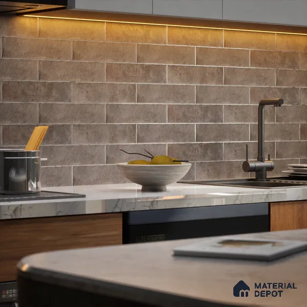 Subway Wall Tile TL 06167 F Relic Graphite Slate 12 x 3 inch Ceramic Matte Finish - 10 mm | 30 Random Design | Suitable for Accent / Feature Walls, Bathroom, Kitchen Wall & Backsplashes